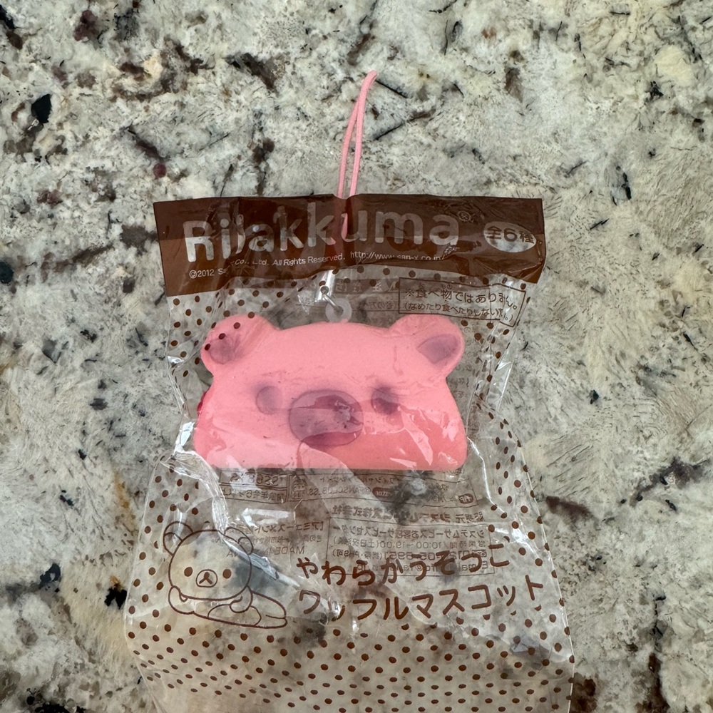 Rilakkuma pink dessert taco squishy San-X